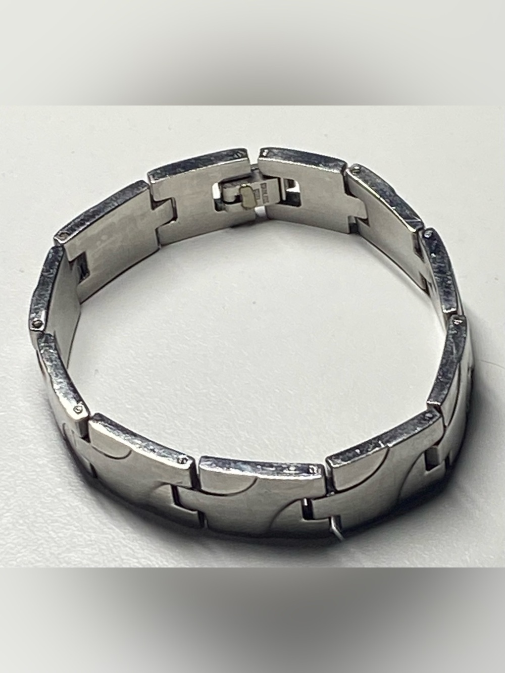 B3601 316L Stainless Steel Link Bracelet Silver Tone 7” Unisex